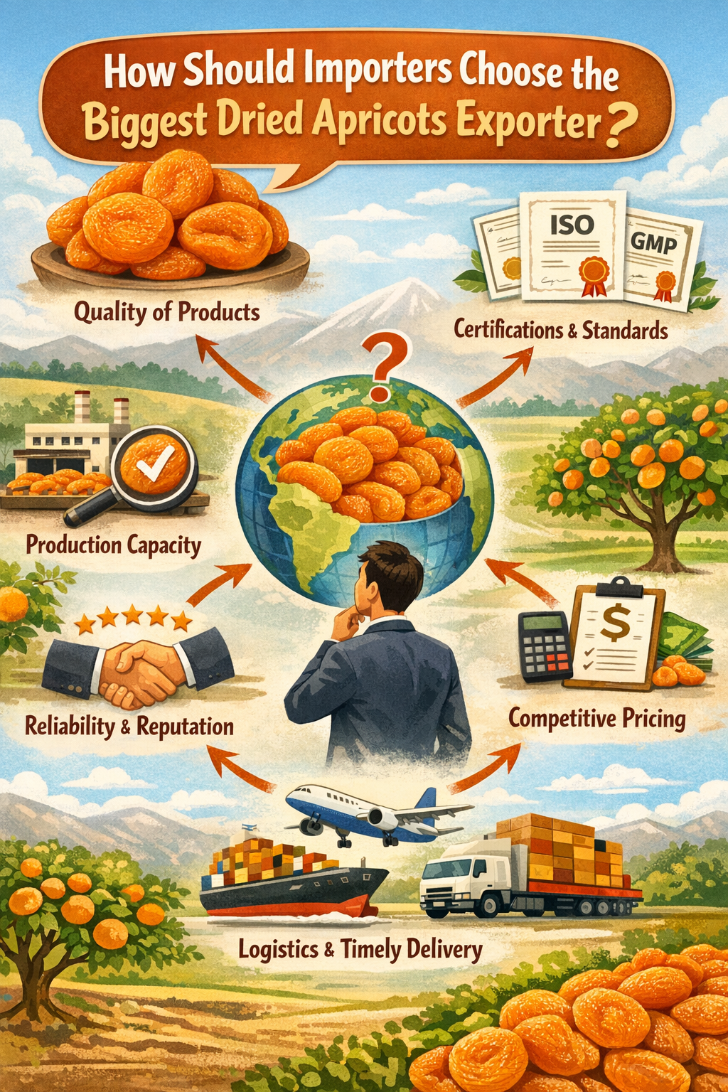 How should importers choose the Biggest Dried Apricots Exporter ?