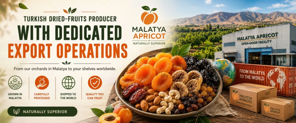 Turkish dried-fruit producer Malatya Apricot exporting premium dried apricots worldwide